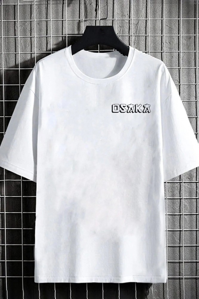  Unisex Osaka Japon Baskılı Oversize Beyaz Tshirt