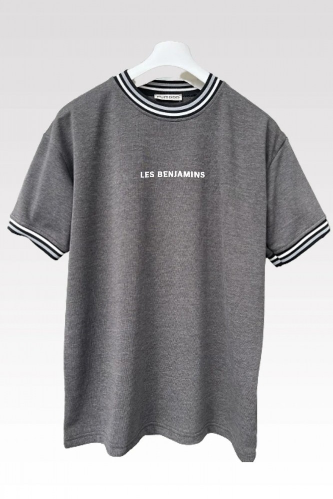 Les Benjamıns Unisex Gri Yeni Sezon Oversize Yazlık T-shirt