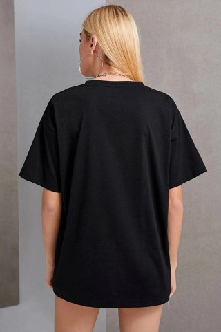 Siyah Oversize Basic T-shirt