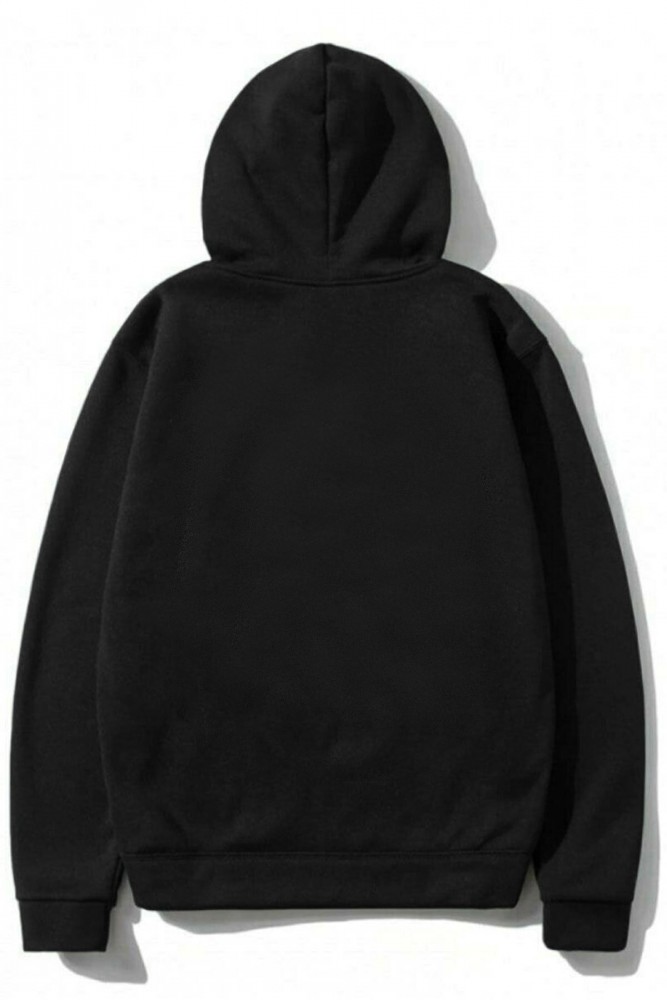 Siyah Oversize N.Y.C. Tasarımlı Unisex Kapüşonlu Sweatshirt