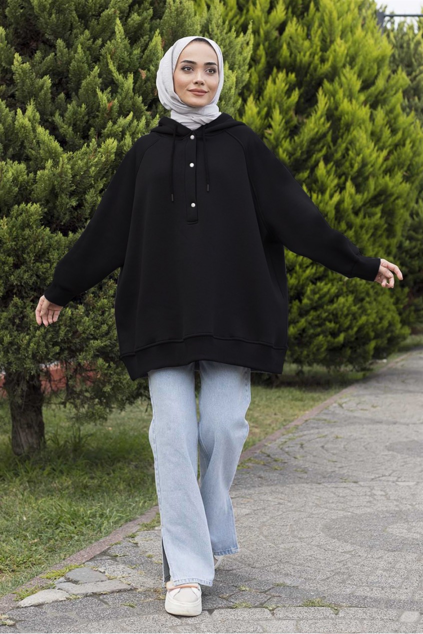 Oversize Kapşonlu Sweatshirt