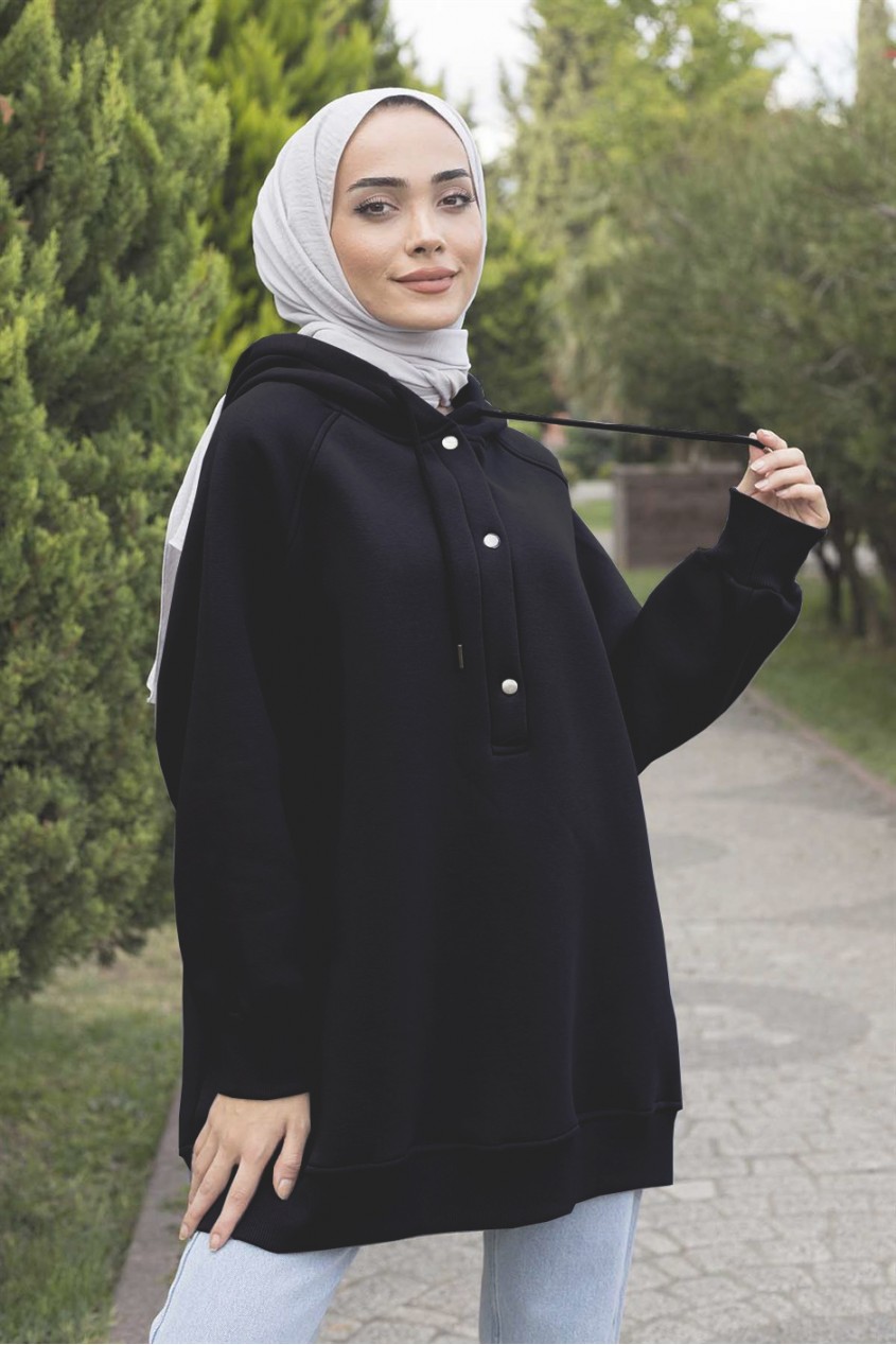 Oversize Kapşonlu Sweatshirt