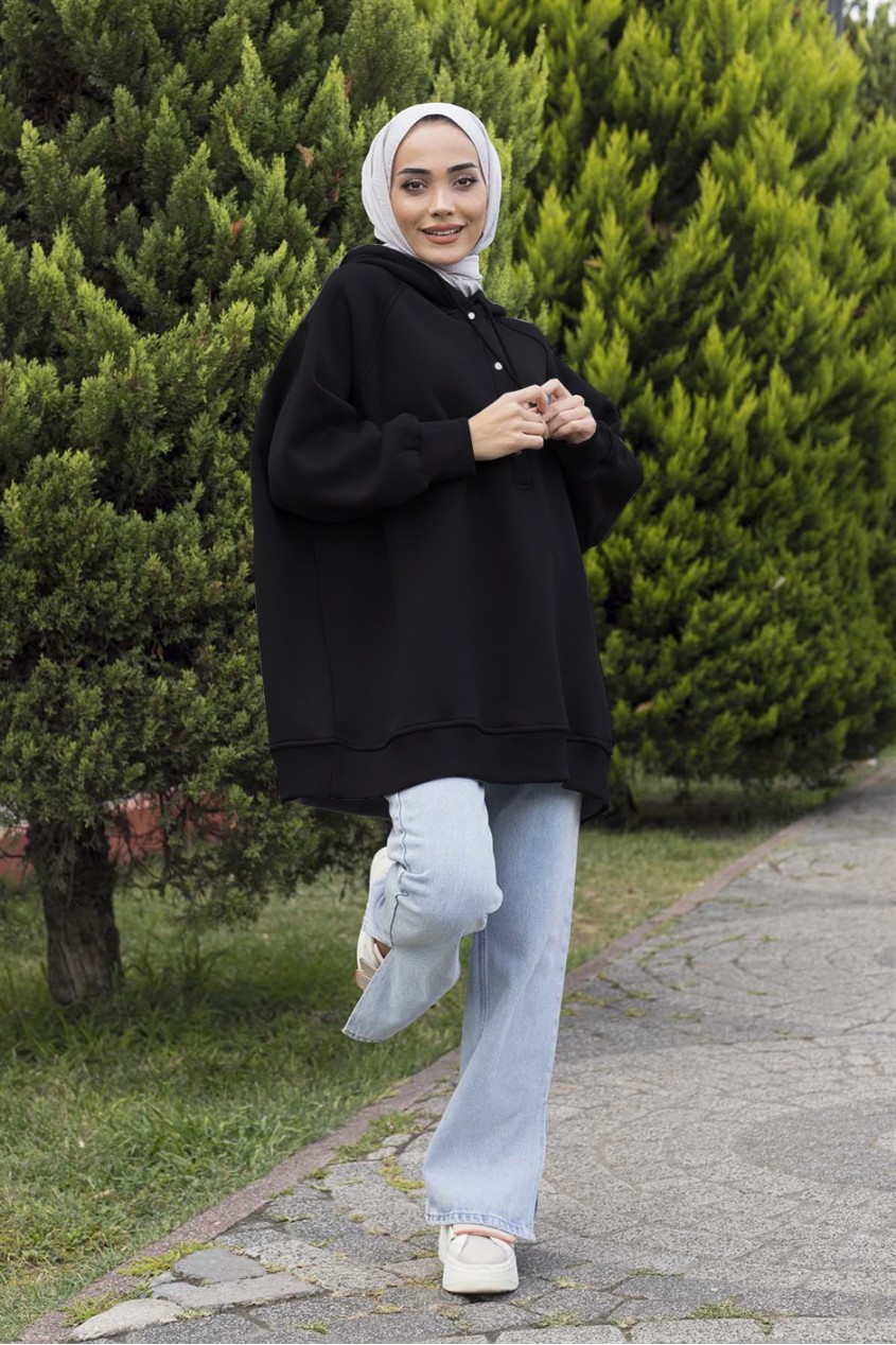 Oversize Kapşonlu Sweatshirt