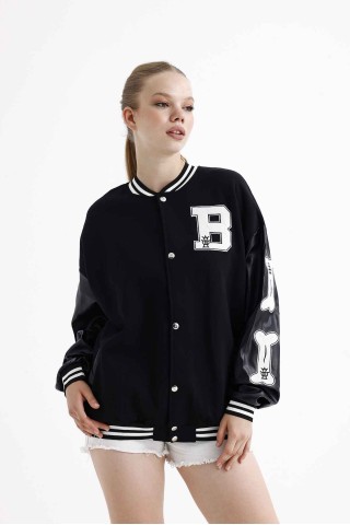 Bone B Nakış Baskılı Kolej Ceket Bone B Nakış Baskılı Kolej Ceket
