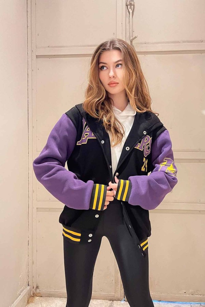 Siyah Byrant Oversize Kolej Ceket  Siyah Byrant Oversize Kolej Ceket