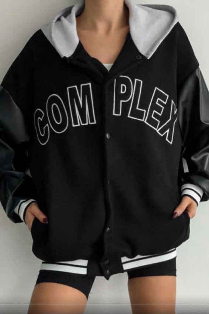 Complex Nakışlı Kolej Ceket  Complex Nakışlı Kolej Ceket