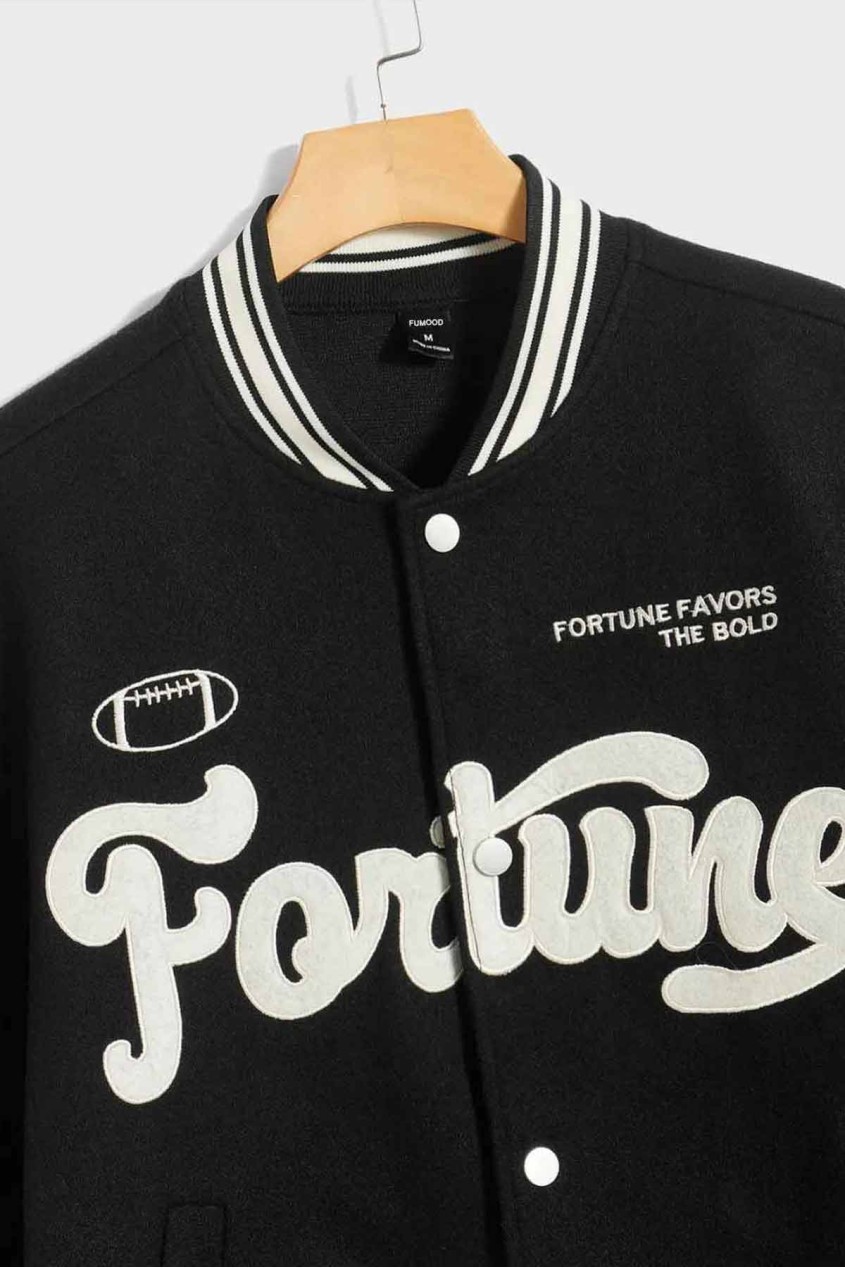 Fortune Nakış Baskılı Kolej Ceket Fortune Nakış Baskılı Kolej Ceket