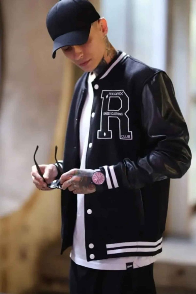 R Baskılı Kolej Ceket  R Baskılı Kolej Ceket