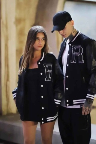 R Baskılı Kolej Ceket  R Baskılı Kolej Ceket