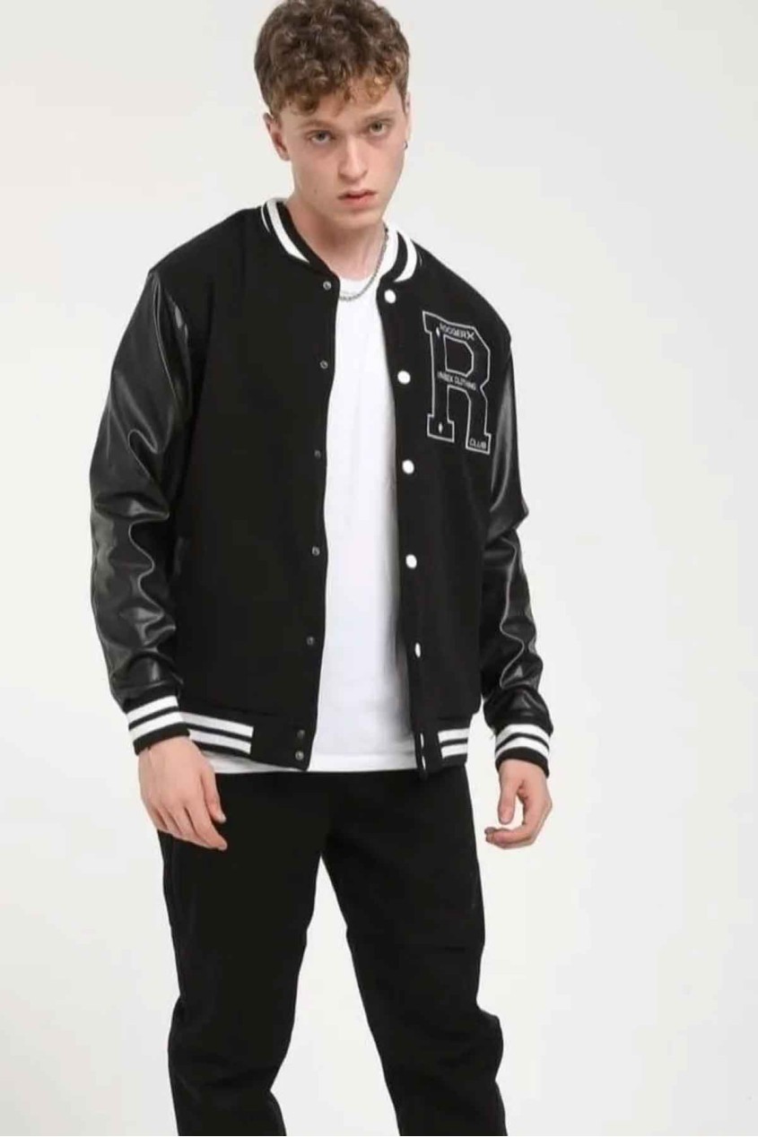 R Baskılı Kolej Ceket  R Baskılı Kolej Ceket