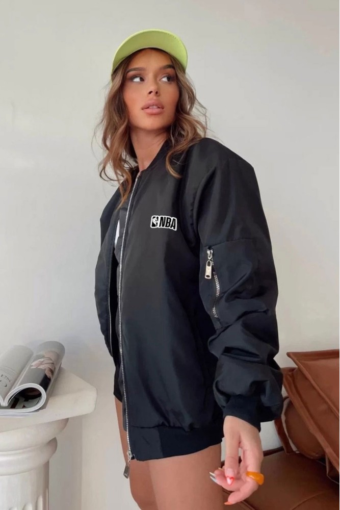 Oversize Nba Ekstra Kalın Kumaş Bomber Ceket