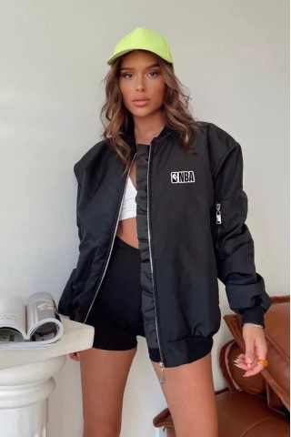 Oversize Nba Ekstra Kalın Kumaş Bomber Ceket Oversize Nba Ekstra Kalın Kumaş Bomber Ceket