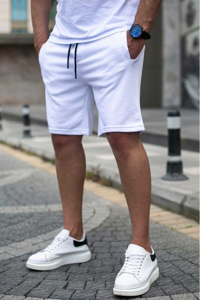 Beyaz %100 Pamuk Spor Unısex Düz 2 Iplik Şort Beyaz %100 Pamuk Spor Unısex Düz 2 Iplik Şort