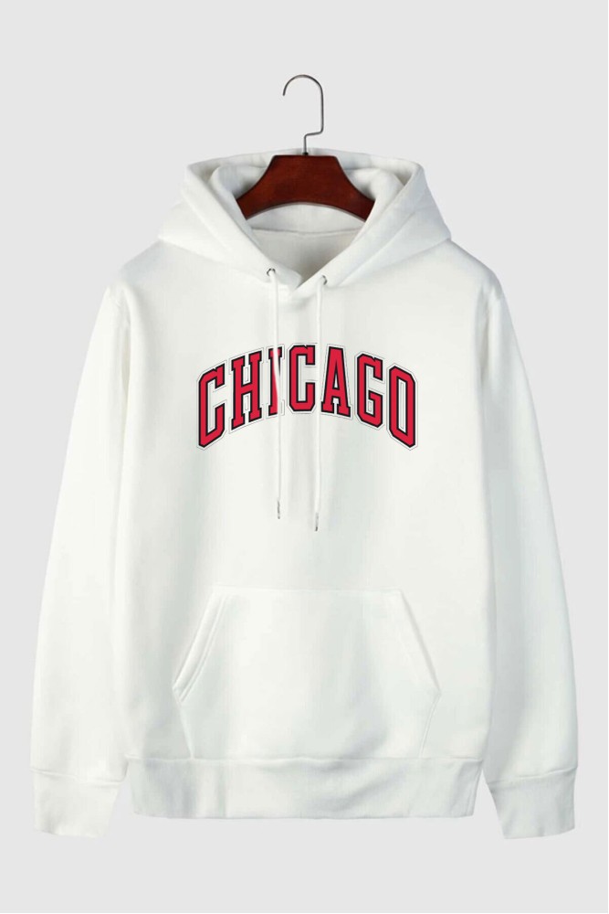 Beyaz Oversize Bulls Chicago Tasarımlı Unisex Kapüşonlu Sweatshirt Beyaz Oversize Bulls Chicago Tasarımlı Unisex Kapüşonlu Sweatshirt