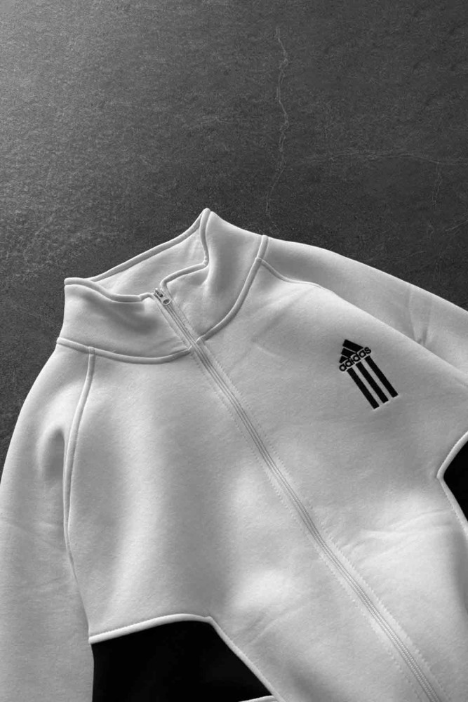 Unisex Oversize Şardonlu Baskılı Beyaz Hırka Unisex Oversize Şardonlu Baskılı Beyaz Hırka